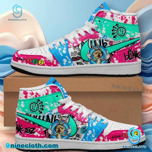 Blink-182 Color Splash Air Jordan High Top Shoes CyELtNi