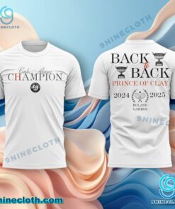 Carlos Alcaraz Back To Back Prince Of Clay 2024-2025 T-shirt mQZbnGI