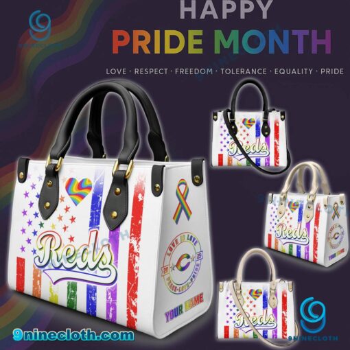 Cincinnati Reds MLB X Happy Pride Month 2025 Personalized Leather Handbag GXKSI20