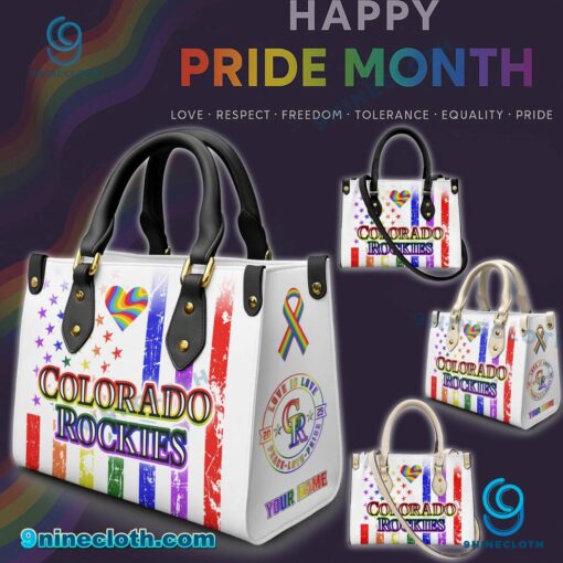 Colorado Rockies MLB X Happy Pride Month 2025 Personalized Leather Handbag SifvClF