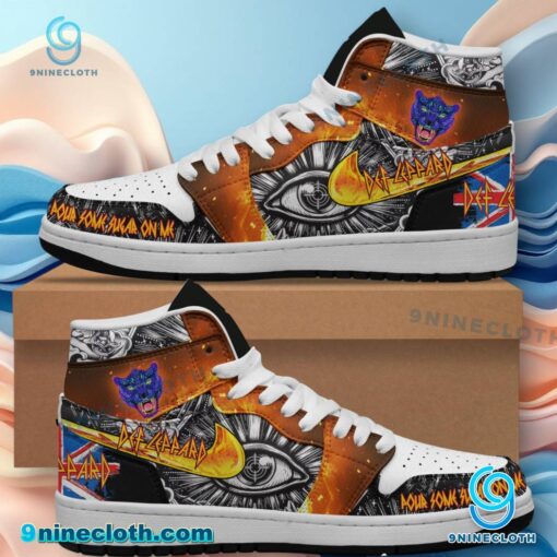 Def Leppard Diamond Star Halos Air Jordan High Top Shoes h5TDpeO