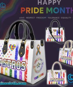 Houston Astros MLB X Happy Pride Month 2025 Personalized Leather Handbag 0gYzx1f
