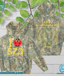 I Heart SZA Ladybug Grand National Tour 2025 Camo Hoodie ENLWAxM