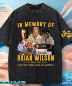 In Memory Of Brian Wilson The Beach Boys 1942-2025 Acid Washed Tshirt w46i7rG