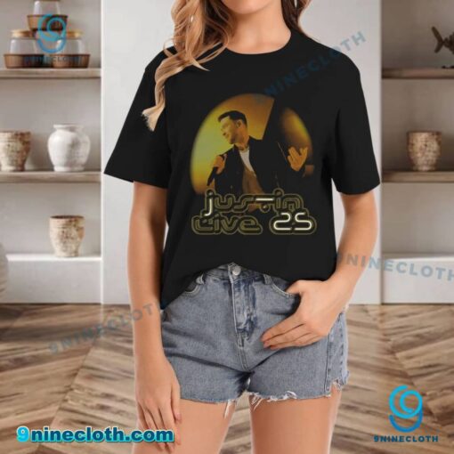 Justin Timberlake Live 25 Circle Photo T-shirt MbHufsq