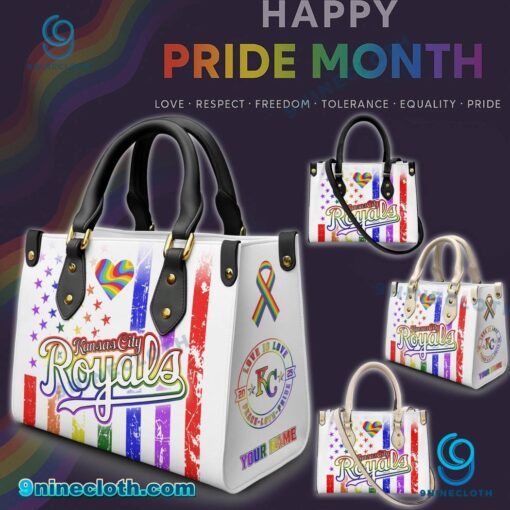 Kansas City Royals MLB X Happy Pride Month 2025 Personalized Leather Handbag y0BauT3