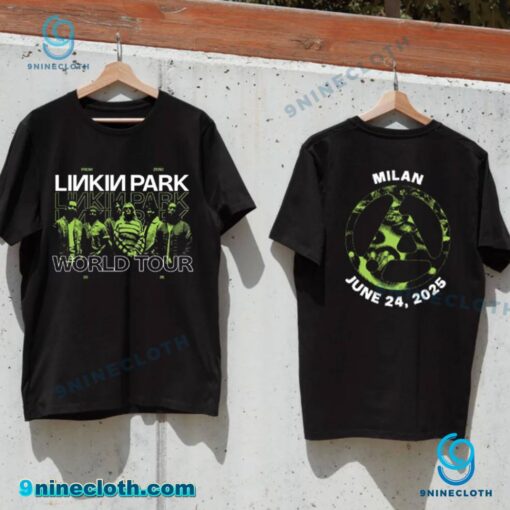 Linkin Park From Zero World Tour In Milan June 24 2025 Unisex T-shirt H4BMN1J