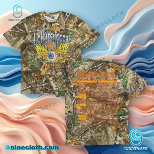 Lollapalooza Festival 2025 Flaming Eye Camo Shirt G9gZ7lQ