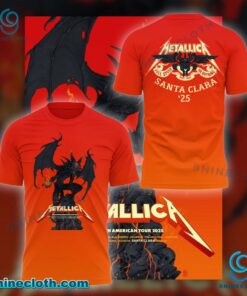 Metallica M72 World Tour Full Speed Or Nothing Santa Clara '25 Shirt t8WZ376