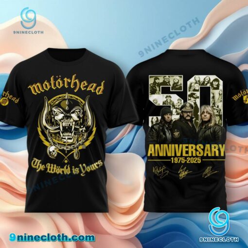 Motorhead The World Is Yours 50th Anniversary T-shirt, Hoodie YMrFPdG
