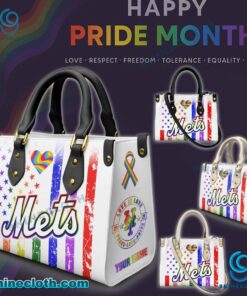 New York Mets MLB X Happy Pride Month 2025 Personalized Leather Handbag FnaA84G
