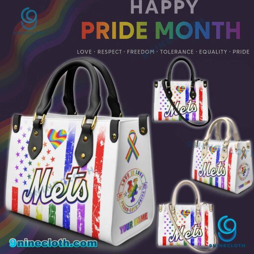 New York Mets MLB X Happy Pride Month 2025 Personalized Leather Handbag FnaA84G