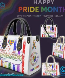 New York Yankees MLB X Happy Pride Month 2025 Personalized Leather Handbag YE6XigH