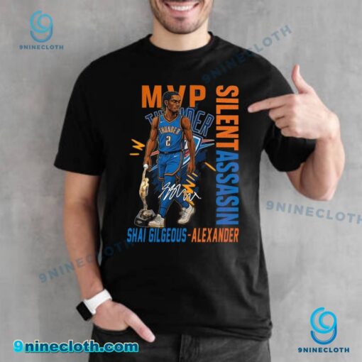 OKC Thunder 2025 MVP Shai Gilgeous-alexander Silent Assassin Unisex T-shirt LqNhskx