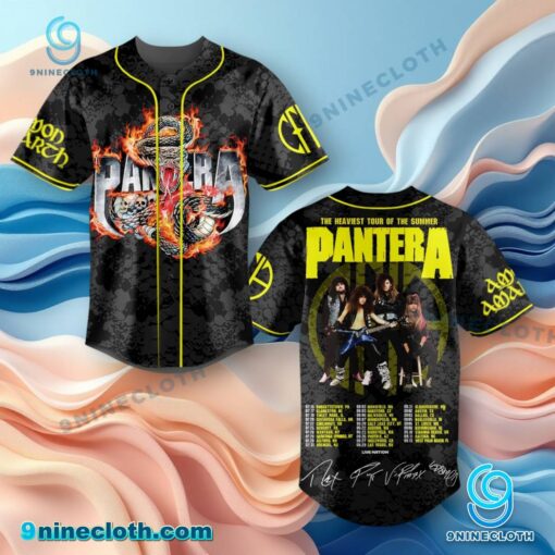 Pantera The Heaviest Tour Of The Summer 2025 US Tour Baseball Jersey 8XGZLPh