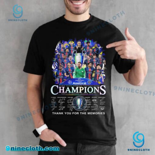 Paris Saint-Germain UEFA Champions League 2024-25 Signatures Unisex T-shirt wmIp7HK