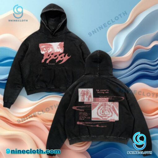 Poppy They're All Around Us Tour 2025 Eye For An Eye Acid Wash Hoodie jrCzDsY