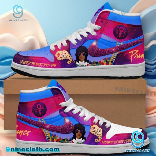 Prince Around The World In A Day Air Jordan High Top Shoes 7Ebn4AH