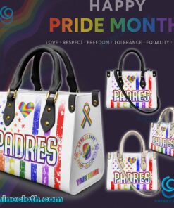 San Diego Padres MLB X Happy Pride Month 2025 Personalized Leather Handbag 2vVfPYQ