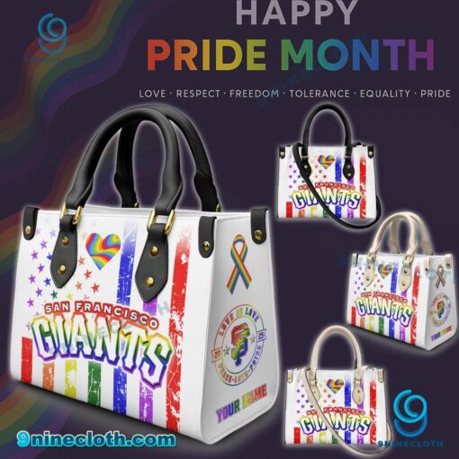 San Francisco Giants MLB X Happy Pride Month 2025 Personalized Leather Handbag lUxMdc0