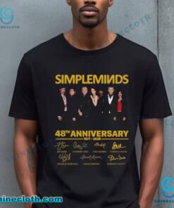 Simple Minds 48th Anniversary 1977-2025 Signatures T-shirt TaEGVHl