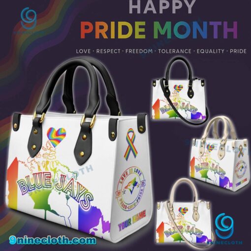 Toronto Blue Jays MLB X Happy Pride Month 2025 Personalized Leather Handbag 8GPKTXj