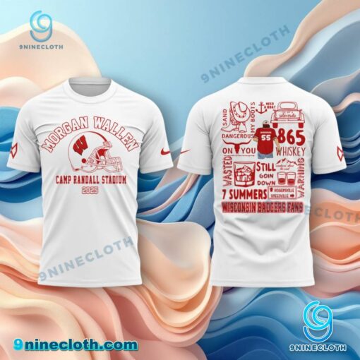 Wisconsin Badgers X Morgan Wallen Camp Randall Stadium 2025 T-shirt YenTQWf