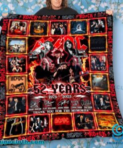 ACDC 52 Years 1973-2025 Thank You For The Memories Blanket sNbKuqL