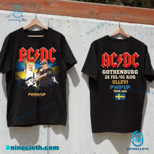 ACDC Gothenburg Sweden Pwr Up Event Tour 2025 T-shirt 8yoT1zQ