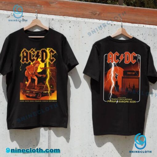 ACDC Prague Pwr Up Tour Europe 2025 Unisex T-shirt 27jh0p3