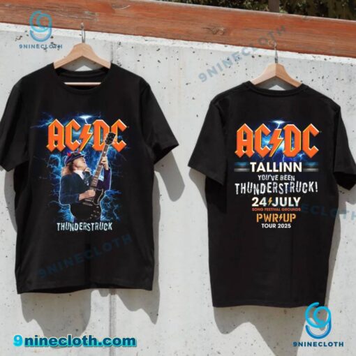 ACDC Tallinn Pwr Up Tour 2025 T-shirt NqWQiMb