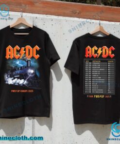 ACDC Train Rock N Roll Pwr Up Europe 2025 Unisex T-shirt JdB35Iy