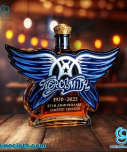Aerosmith 1970-2025 55th Anniversary Custom Whiskey Bottle EqxP4Cr
