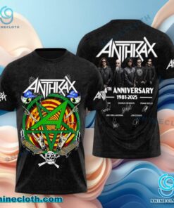 Anthrax 40th Anniversary 1981-2025 Signatures T-shirt, Hoodie Pw7Y5qM