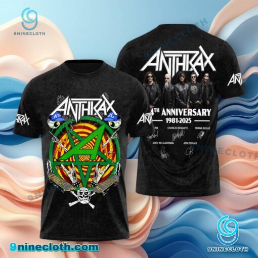 Anthrax 40th Anniversary 1981-2025 Signatures T-shirt, Hoodie Pw7Y5qM