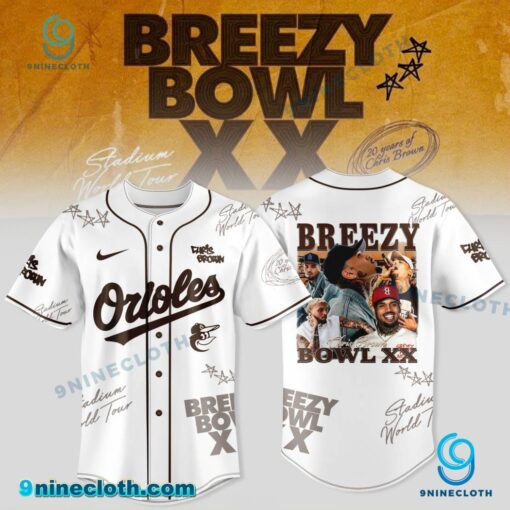Baltimore Orioles X Breezy Bowl XX Tour 2025 Baseball Jersey fYlWwuS
