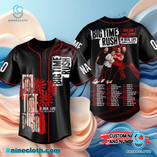 Big Time Rush In Real Life Worldwide Tour 2025 Personalized Baseball Jersey 3AQNLys