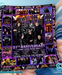 Black Sabbath 57th Anniversary 1968-2025 Blanket 4GXHvPJ