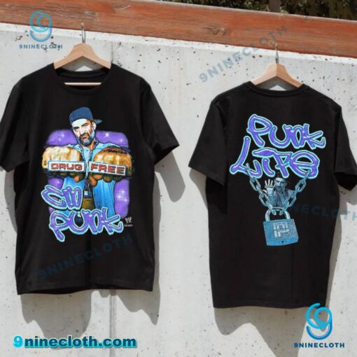CM Punk Drug Free Punk Life Unisex T-shirt R7Aro8F