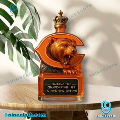 Chicago Bears Champions Custom Whiskey Bottle v425xgP