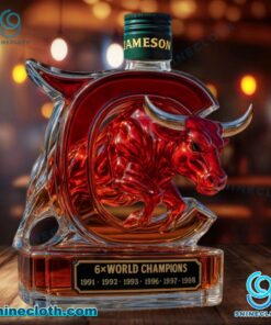 Chicago Bulls 6x World Champions Custom Whiskey Bottle UnOF8J5