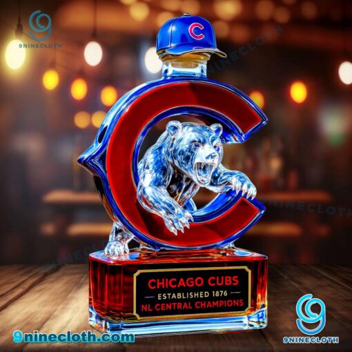 Chicago Cubs Custom Whiskey Bottle zeBDIC1