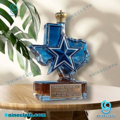 Dallas Cowboys 65th Anniversary 1960-2025 Custom Whiskey Bottle ZCbrmuo