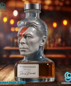 David Bowie 79th Anniversary 1947-2025 Custom Whiskey Bottle vjzunSG