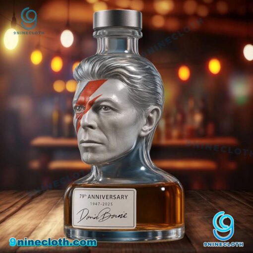 David Bowie 79th Anniversary 1947-2025 Custom Whiskey Bottle vjzunSG