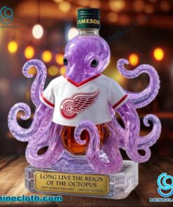 Detroit Red Wings Octopus Custom Whiskey Bottle T4dJjYL