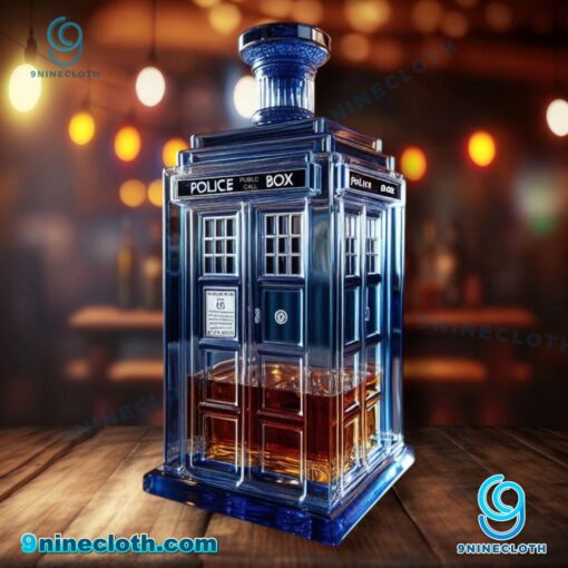 Doctor Who Police Box Custom Whiskey Bottle 1eKqtnf