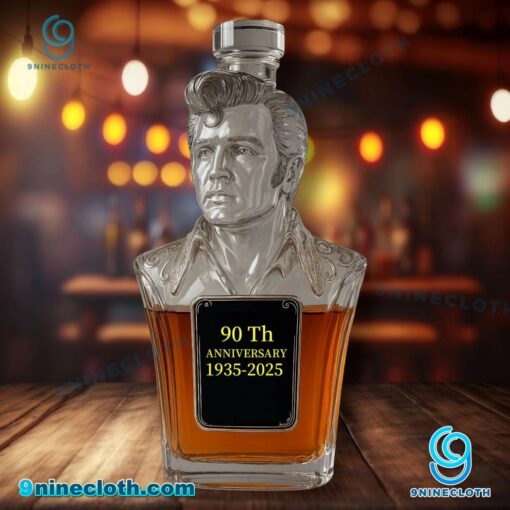 Elvis Presley 90th Anniversary 1935-2025 Custom Whiskey Bottle FQnE0Xq