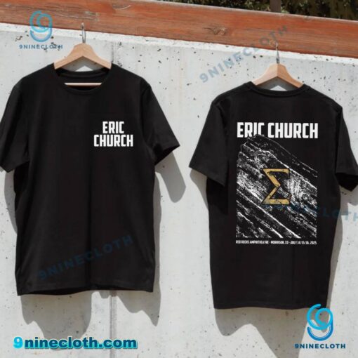 Eric Church Red Rocks Amphitheater Morrison, CO July 14-16 2025 T-shirt iZyARYI