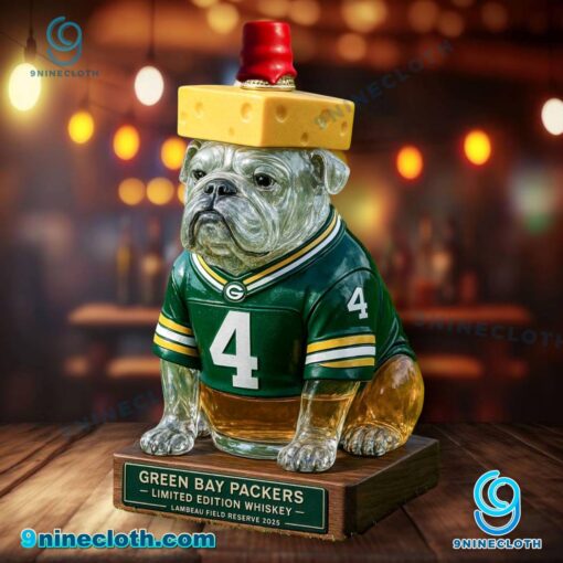 Green Bay Packers Bulldog Custom Whiskey Bottle 5YNctWD